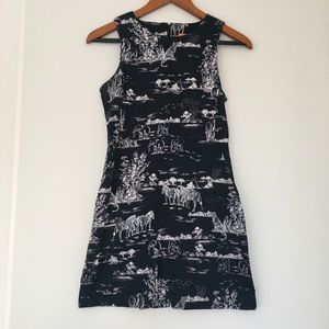 Joe Fresh black white animal print mini dress
